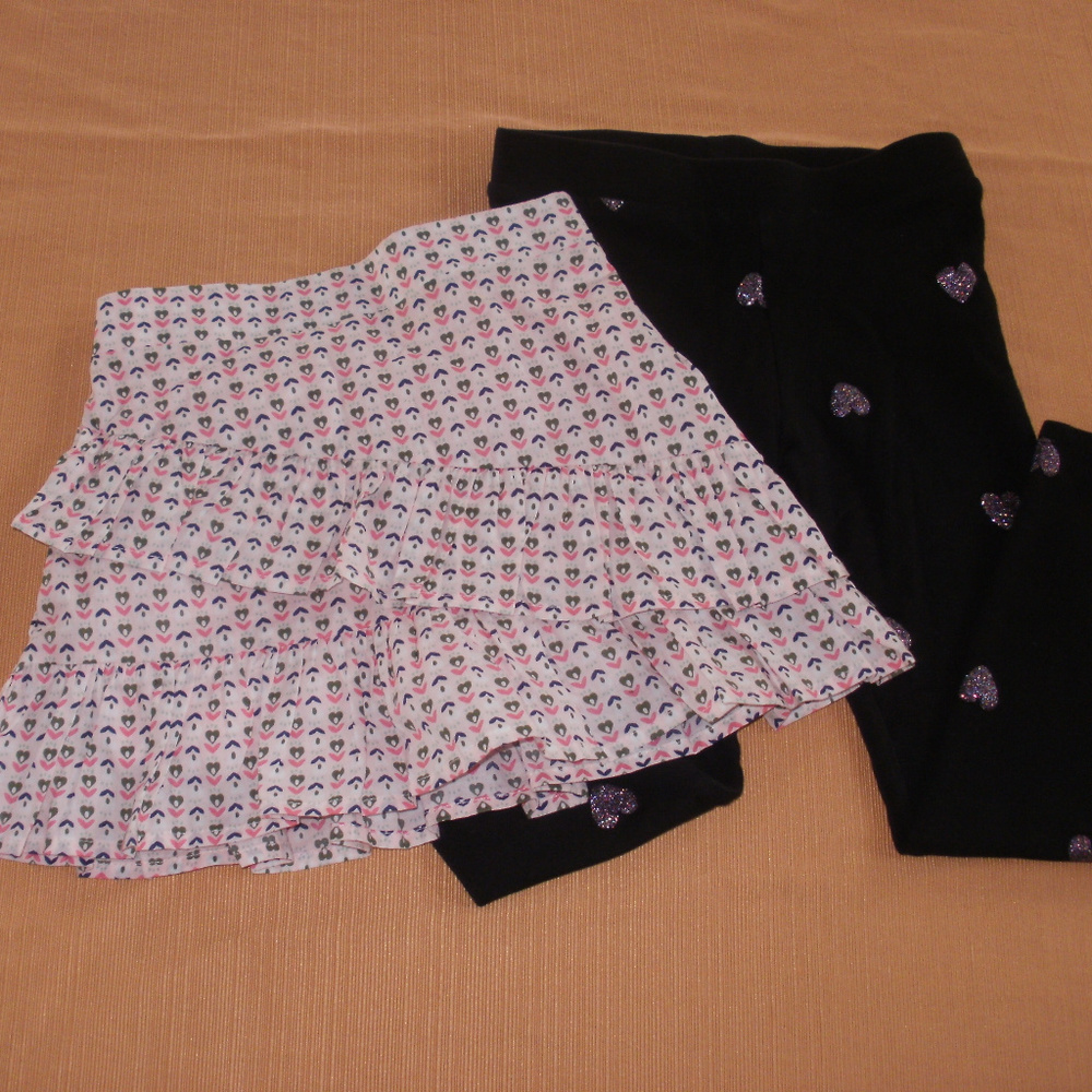 Carter's Kid Skort and H&M Leggings